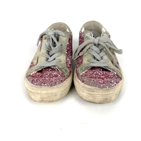 Authentic Kids’ Golden Goose Girls’ Pink Glittered May Sneakers 31, 13 - Picture 4 of 11